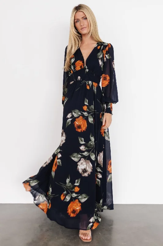 Olivia Maxi Dress | Midnight Navy Floral