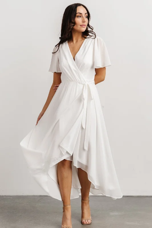 Waverly Wrap Dress | Off White