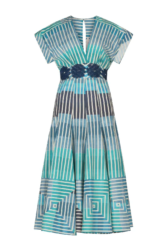 Adila Dress Infinite Blue Stripes