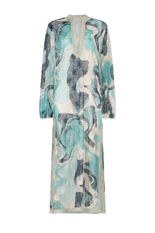 Akira Tunic Turquoise Marble