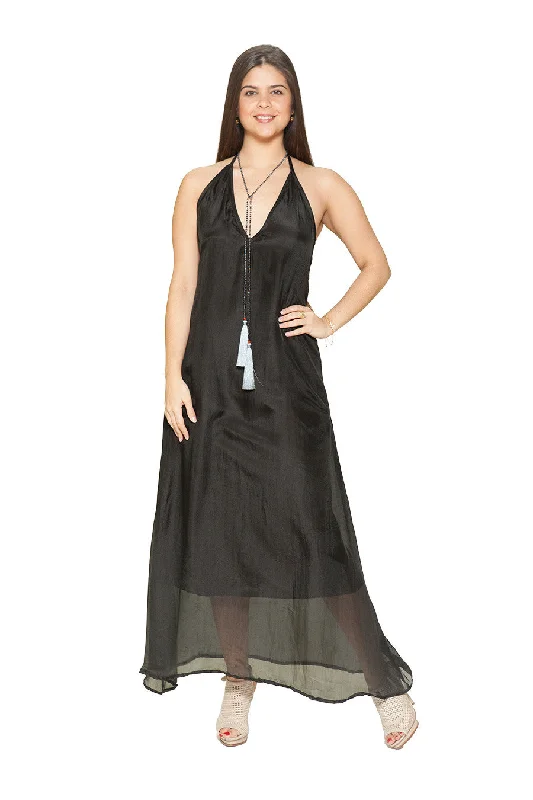 BD - Black sexy, silk backless dress. Three way dress. JUST ARRIVED