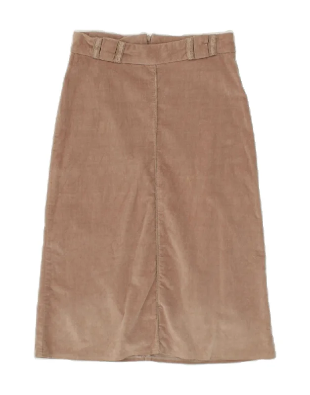 CALVIN KLEIN JEANS Womens A-Line Skirt W25 XS Beige Cotton