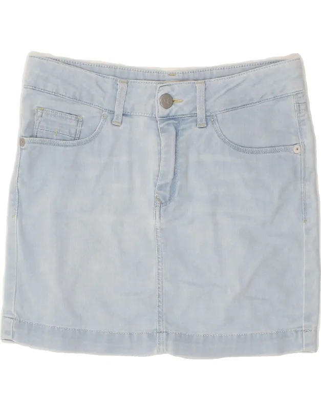 CALVIN KLEIN JEANS Womens Denim Mini Skirt Small W26  Blue Cotton