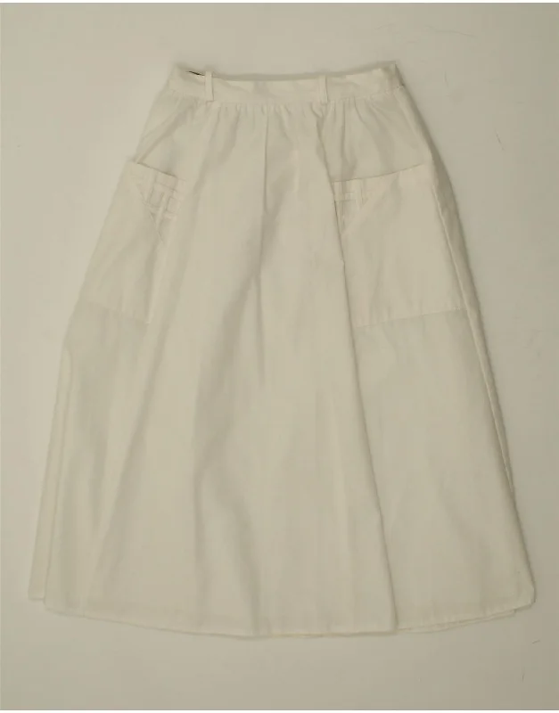 CANDA Womens A-Line Skirt IT 38 XS W26 White Polyester