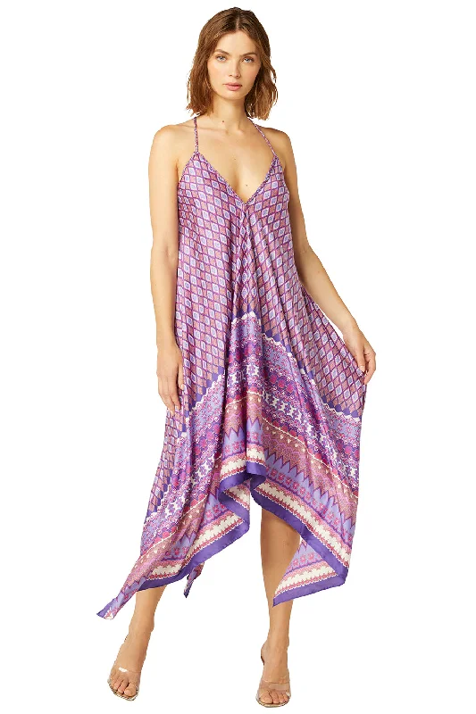 Delfina Dress - Violet Geo