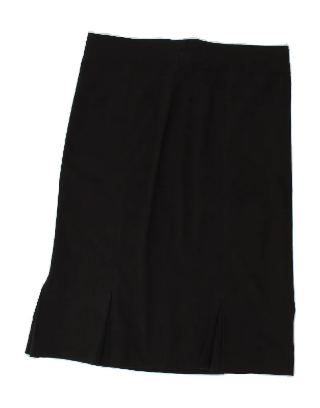 ELENA MIRO Womens Straight Skirt W34 Large  Black