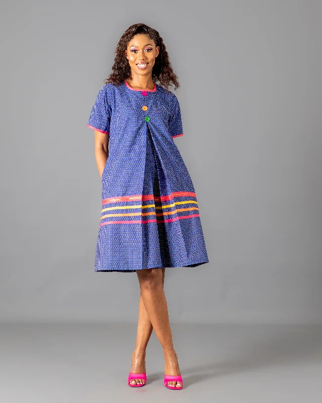 Hunadi Yele Dress In Blue