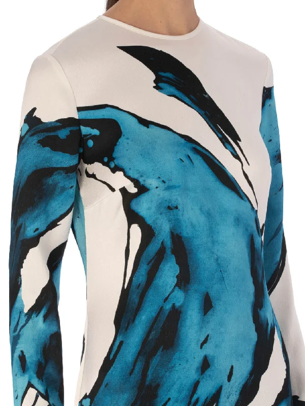 Ida Dress Multi Abstract Waves