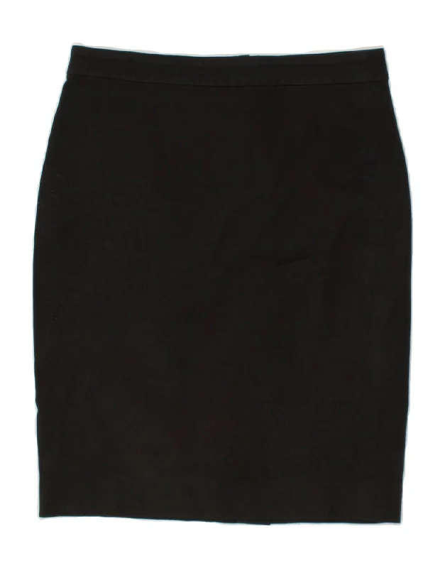 J. CREW Womens Pencil Skirt US 4 Small W30 Black Cotton