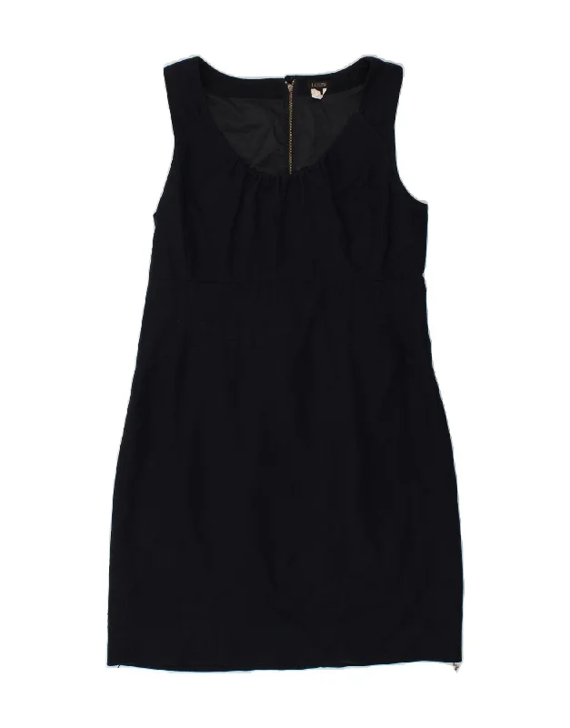 J. CREW Womens Sleeveless Basic Dress US 8 Medium Navy Blue Cotton