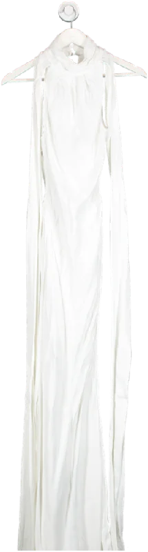 Karen Millen White High Necked Maxi Dress UK 6