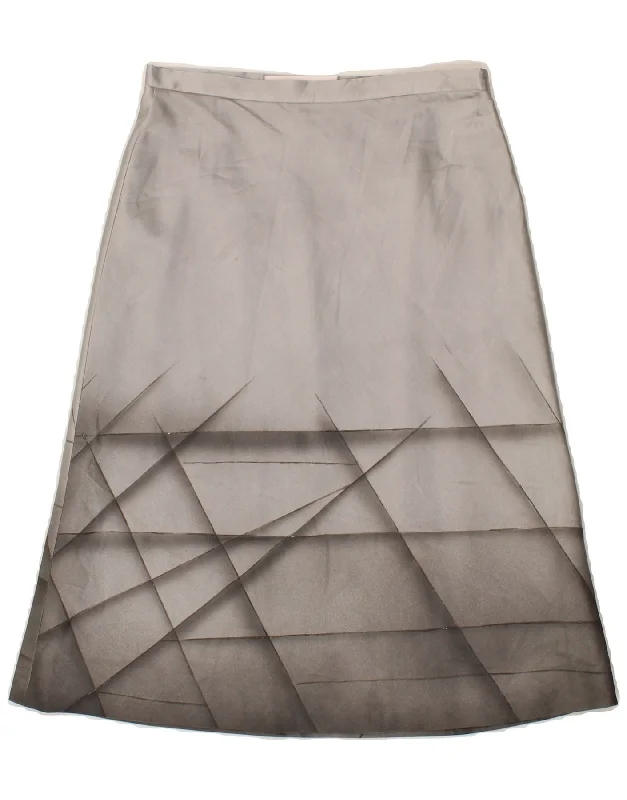 LAURA BIAGIOTTI Womens A-Line Skirt UK 12 Medium W28  Grey Geometric