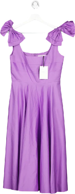 LK Bennett Purple Emerald Bow Dress In Wisteria UK 10