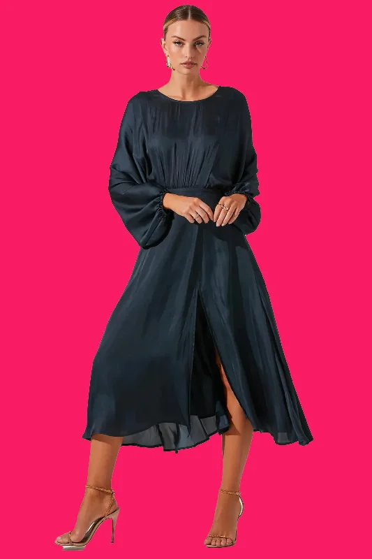 Marin Dolman Sleeve Dress - Midnight Blue