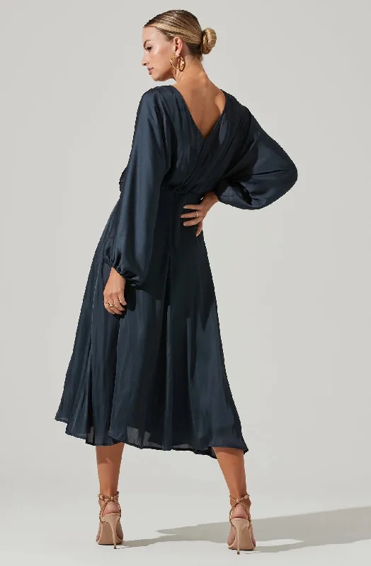 Marin Dolman Sleeve Dress - Midnight Blue