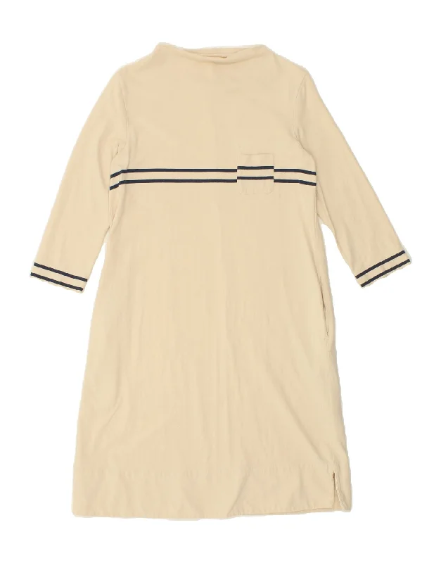 MAX MARA Womens Basic Dress UK 12 Medium Beige Cotton