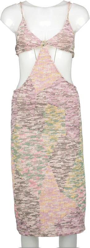 New Girl Order Multicoloured Cut Out Midi Dress UK 10