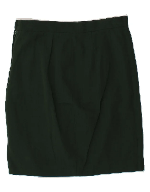 OLIVER BY VALENTINO Womens Straight Skirt IT 44 Medium W26  Green Wool