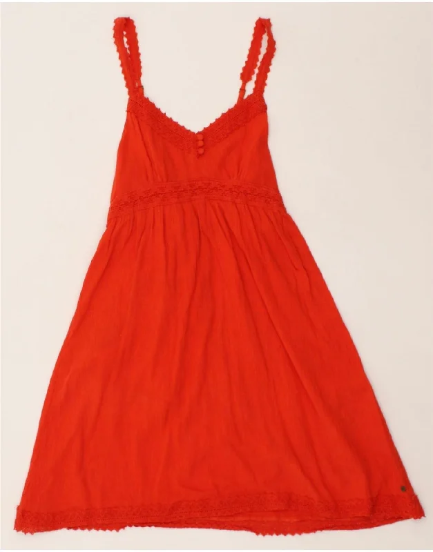 O'NEILL Womens Sundress UK 12 Medium Red Cotton