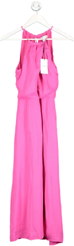 REISS Pink Elliana Drape Front Midi Dress BNWT UK 6