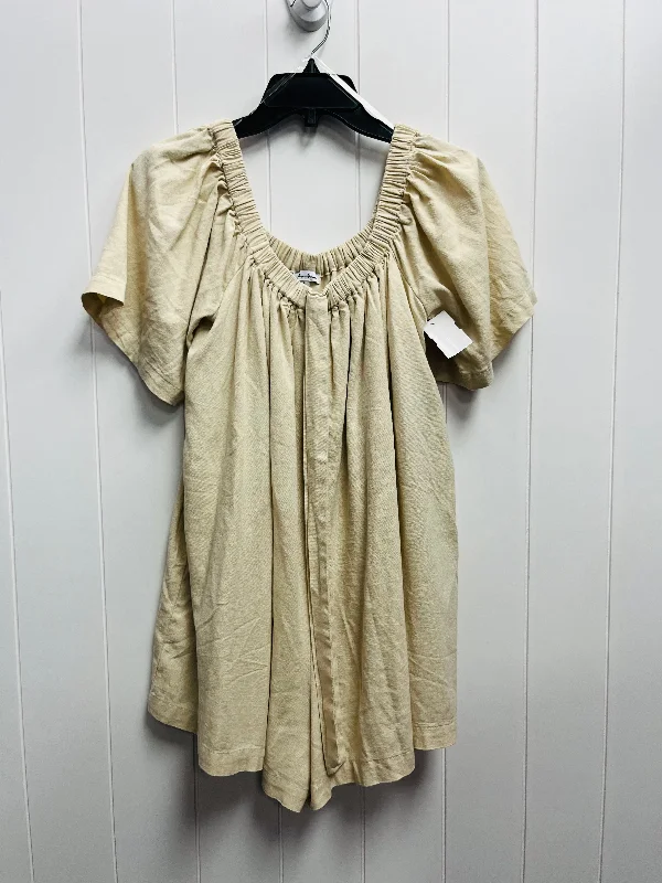 Romper By Clothes Mentor In Tan, Size: S