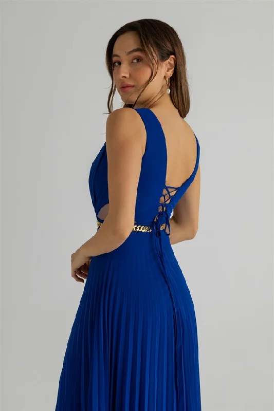 Sax blue Evening Dress REF: BCW511ABY0004129