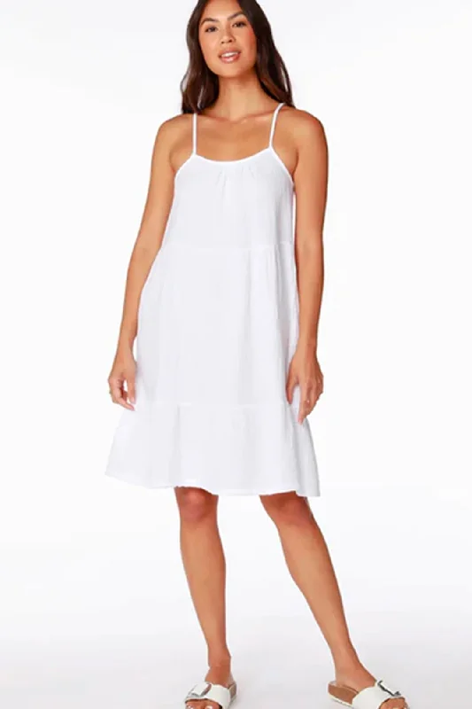 Cami Tiered Dress - White