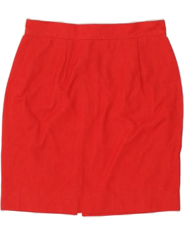 VINTAGE Womens Pencil Skirt W26 Small Red