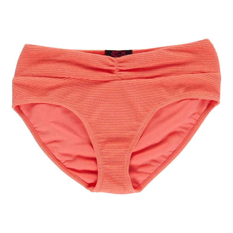 ACX Active Women's Coral Textured High Waisted Bikini Bottoms