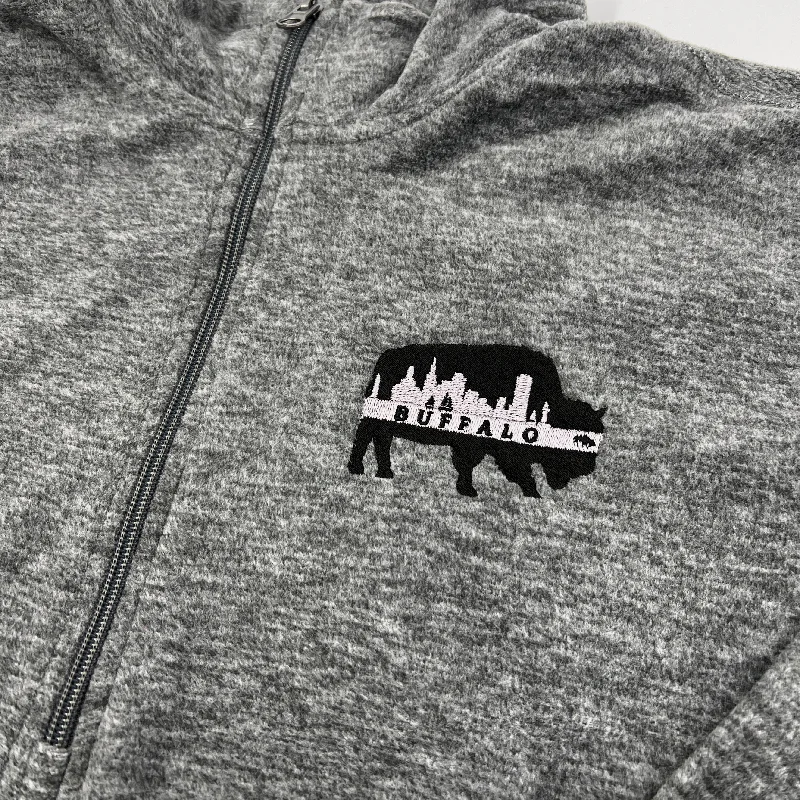 Buffalo Skyline Grey Fleece Quarter-Zip