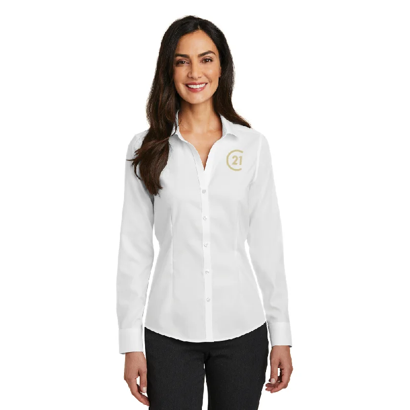 C21 Red House® Ladies Pinpoint Oxford Non-Iron Shirt (3 Colours)