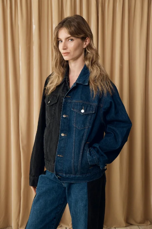 The Classic Denim Jacket Black Dark Blue