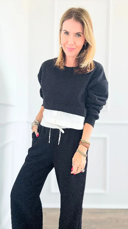 Contrast Colorblock Sweatshirt