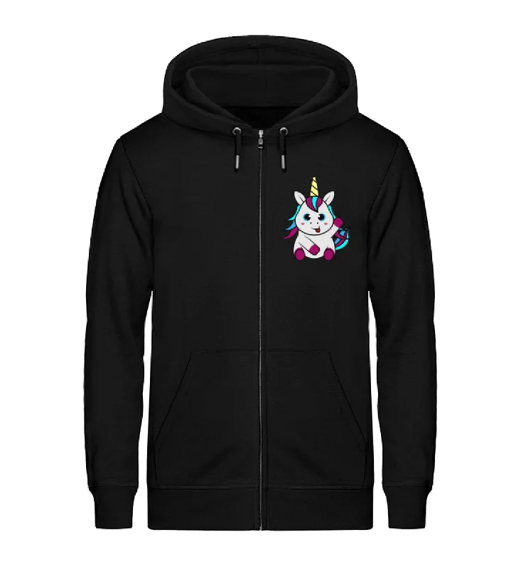 Die Realität lügt -Einhorn Beidseitiger Druck  - Premium  Zipper Unisex