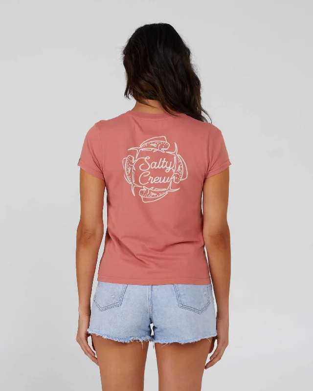 Drawn in Circles Modern Tee - Terracotta