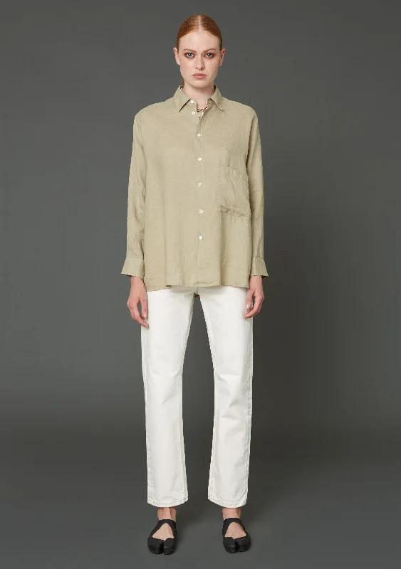 Elma Linen Shirt - Khaki Beige