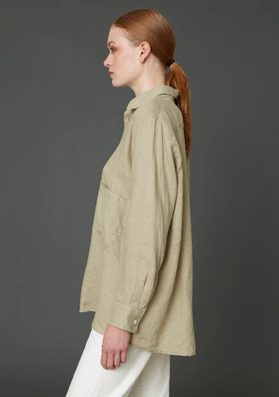 Elma Linen Shirt - Khaki Beige