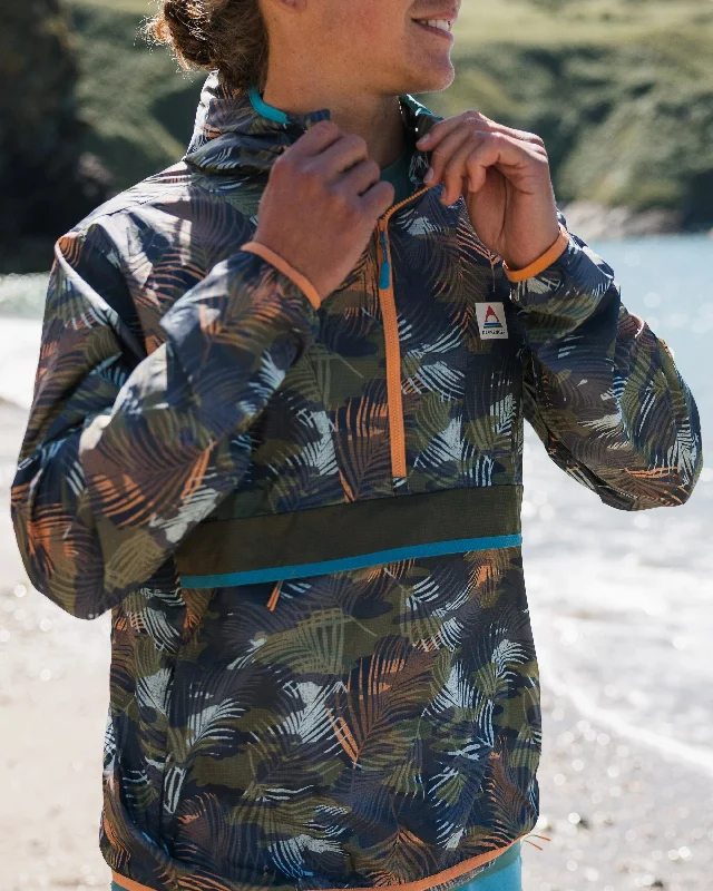 Gusto Recycled Windshell Anorak - Palm Camo Apricot