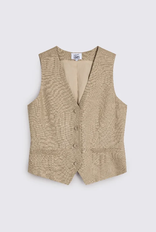 LUNA LINEN WAISTCOAT