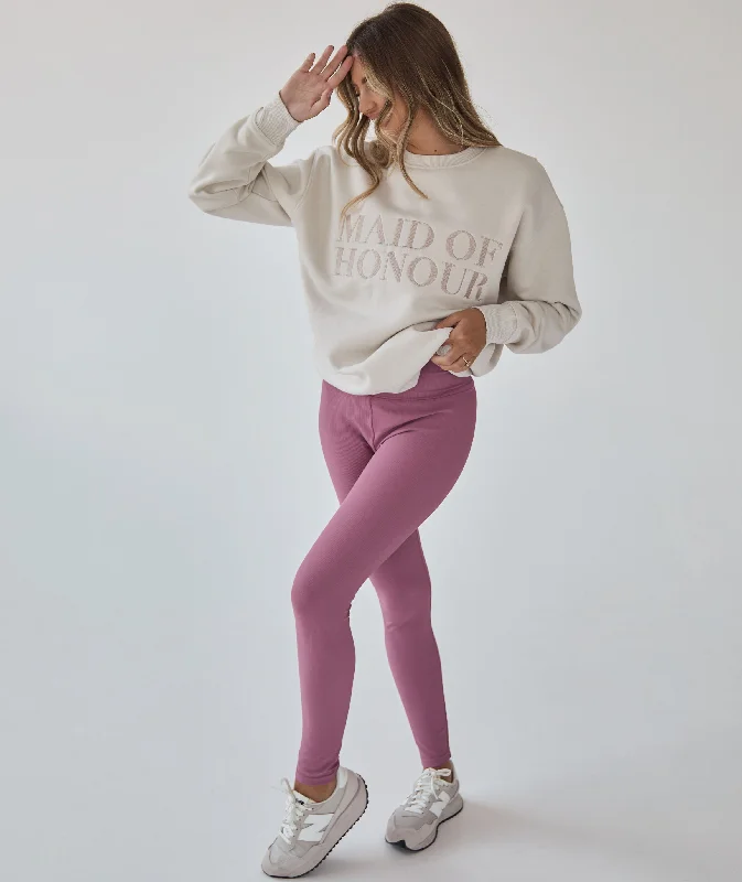 Maid of Honour Statement Sweatshirt - Champagne