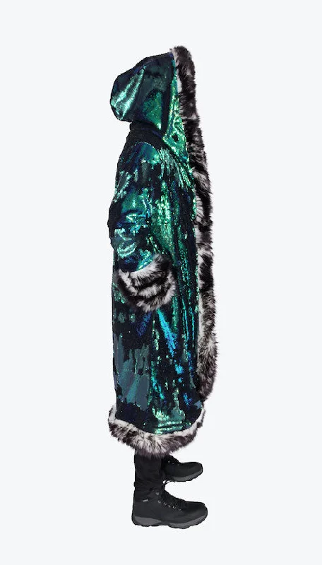 Men's Sequin King Coat in ""Merman""