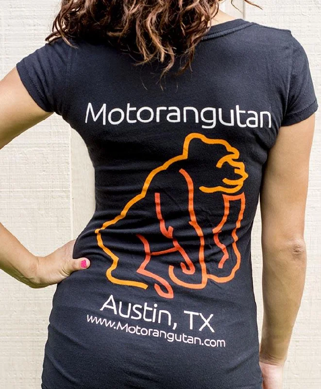 Motorangutan Ladies' T-Shirt Black-Orange