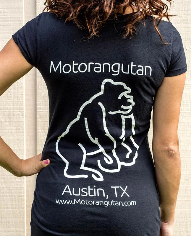 Motorangutan Ladies' T-Shirt Black-White