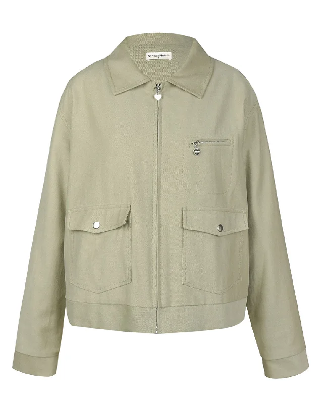 Oversized Pocket Jacket - Thyme