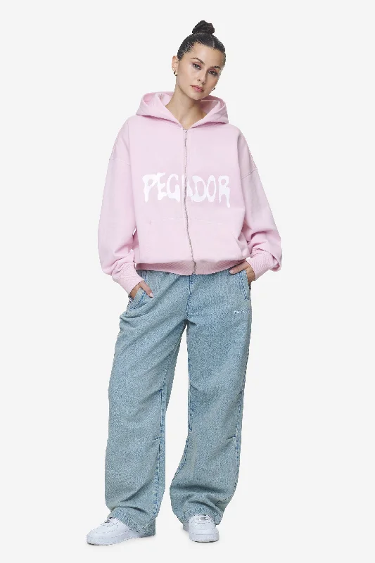 Ramira Oversized Sweat Jacket Washed Bubblegum