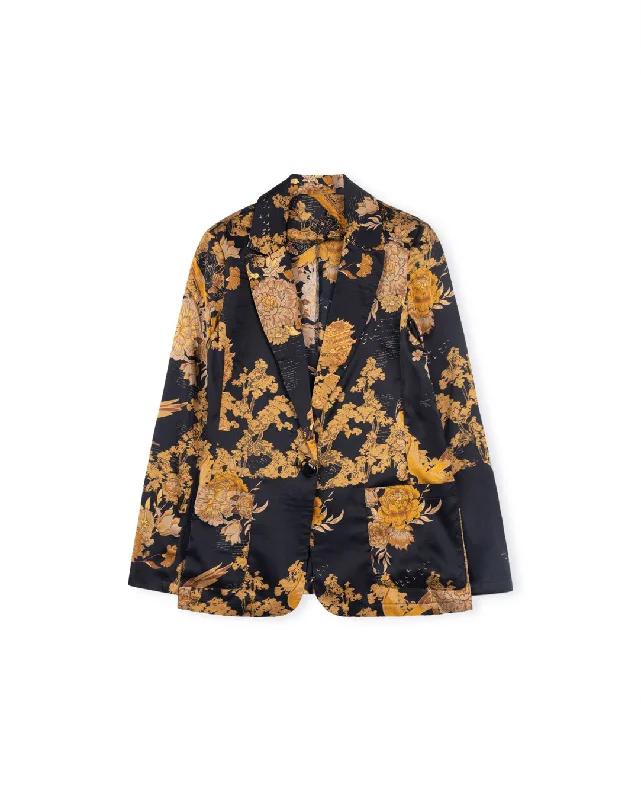 Silk Floral Blazer