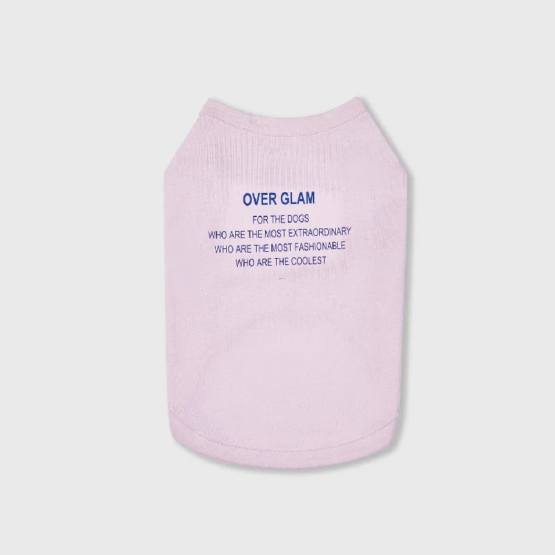 T-Shirt with Blue Text (Pink)