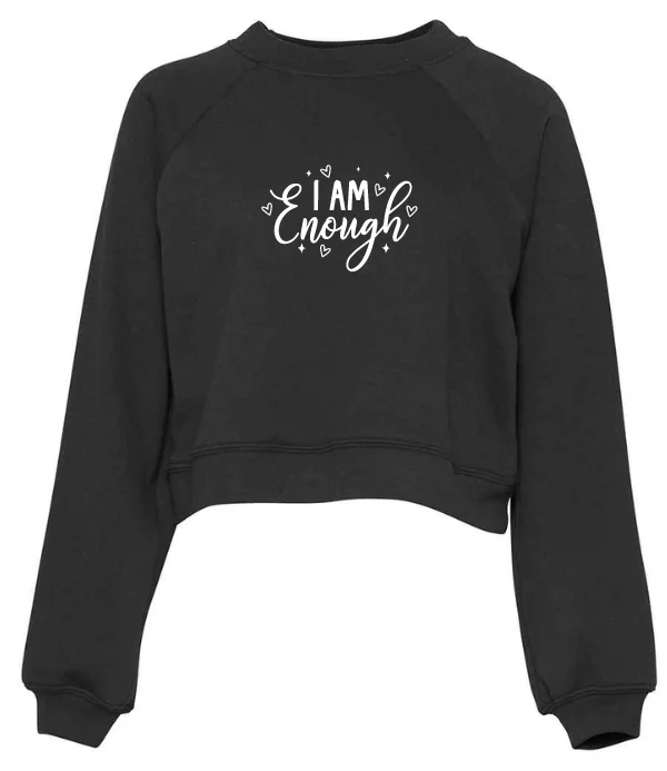 I Am Enough Super Soft Cropped Sweater